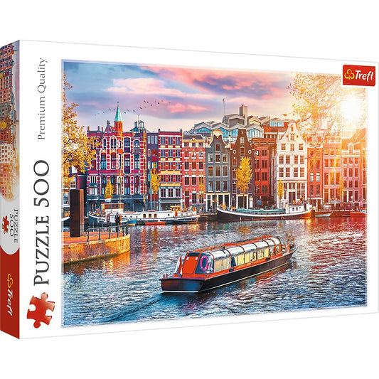 Puzzle Amsterdam - Netherlands, 500 piese, Lean 26023
