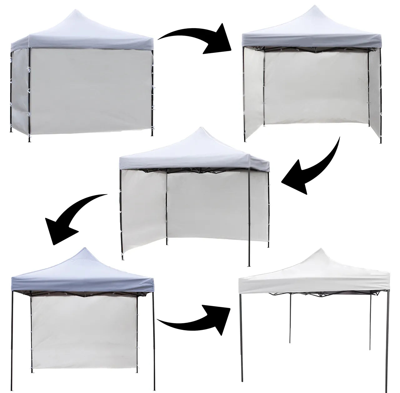 Cort de gradina pavilion, 3 x 3 x 3.1 m, alb, MalTec 112814