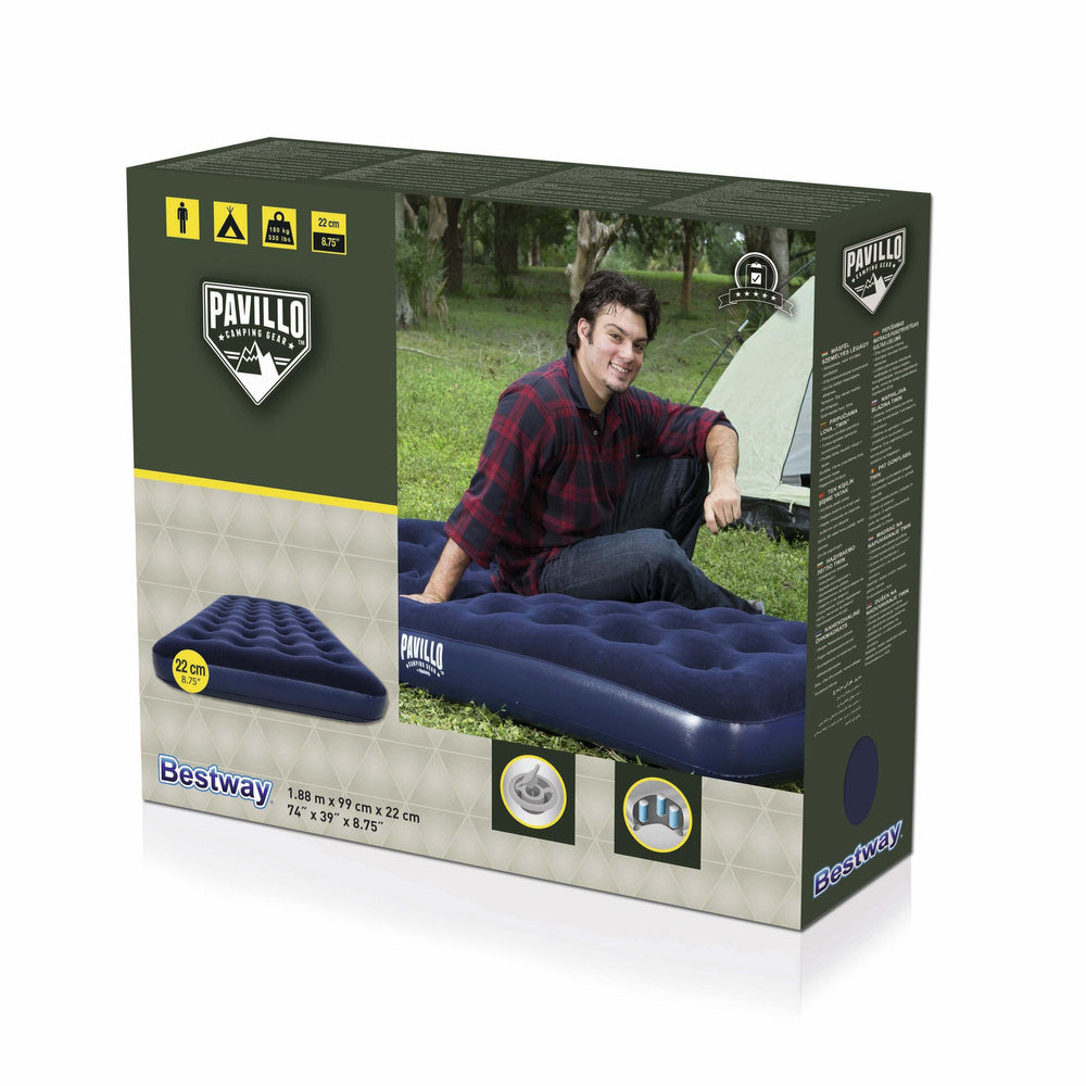 Saltea pneumatica Bestway, 188 x 99 x 22 cm, albastru, Lean 17009