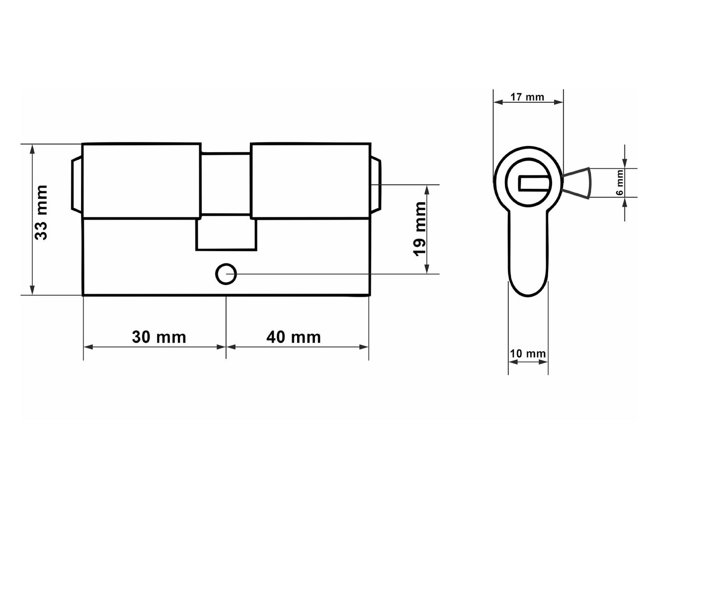 Butuc aluminiu Nickel, 30 / 40 mm, Tvardy T01373