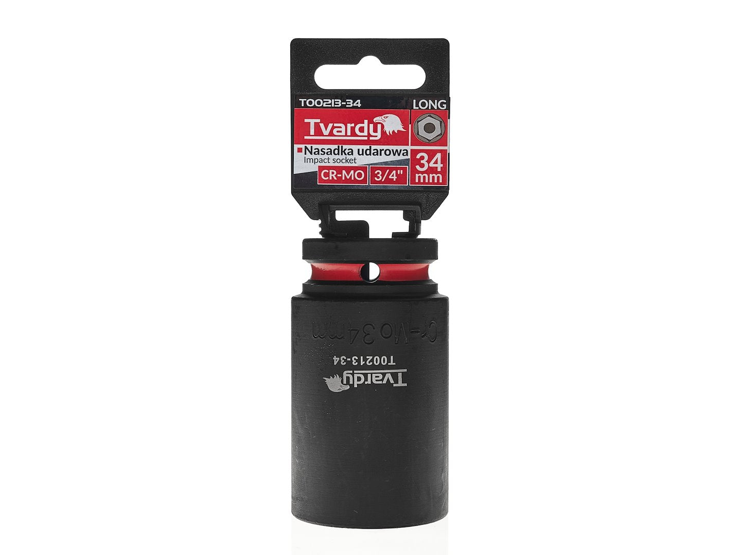 Cheie tubulara de impact in 6 puncte 3 / 4", 34 mm, Cr-Mo, Tvardy T00213-34