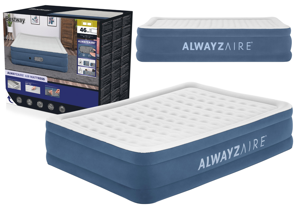 Saltea gonflabila dubla Bestway, 203 x 152 x 46 cm, Lean 21809