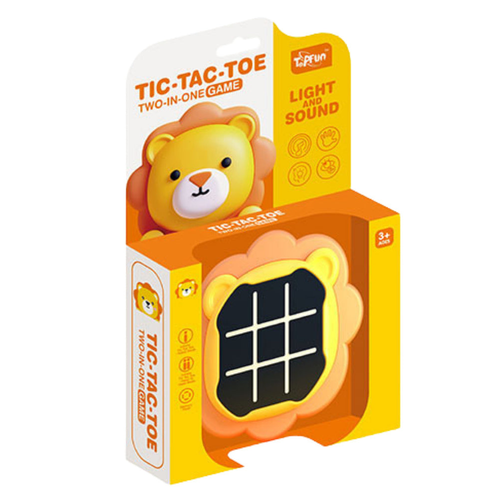 Joc electronic 3 in 1 Tic Tac Toe leu, portocaliu / galben, Lean 21373