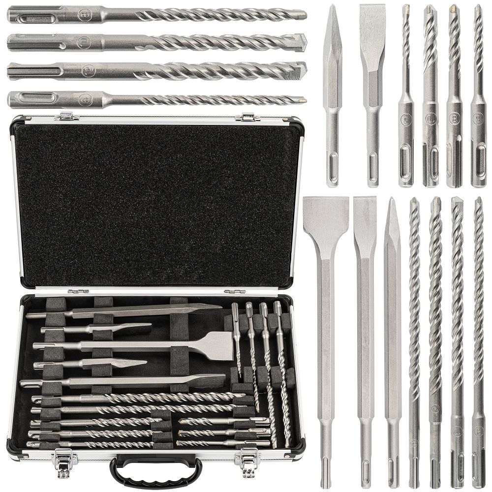Set burghie si dalti SDS-plus PM-ZWD-17T, 17 bucati, Powermat PM1488