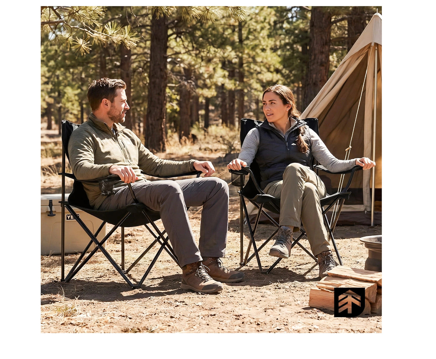 Scaun pliabil pentru camping  EpiFit GO100, negru, capacitate maxima 120 kg, MalTec 114248