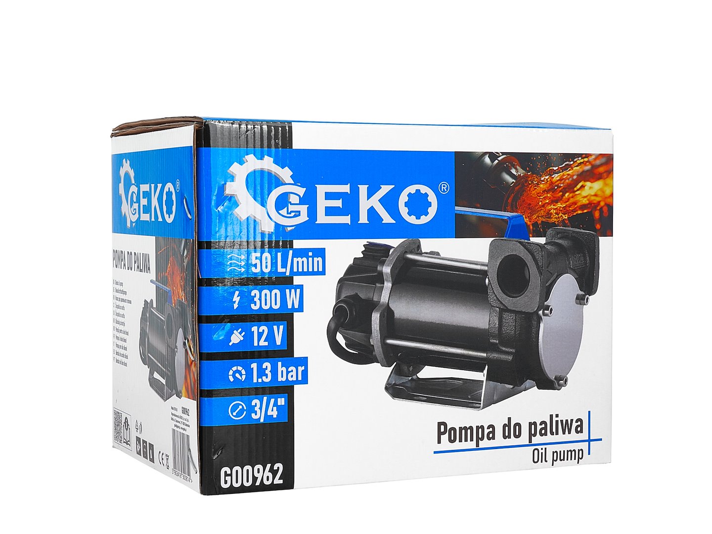 Pompa transfer combustibil diesel, 12 V, 300 W, Geko G00962