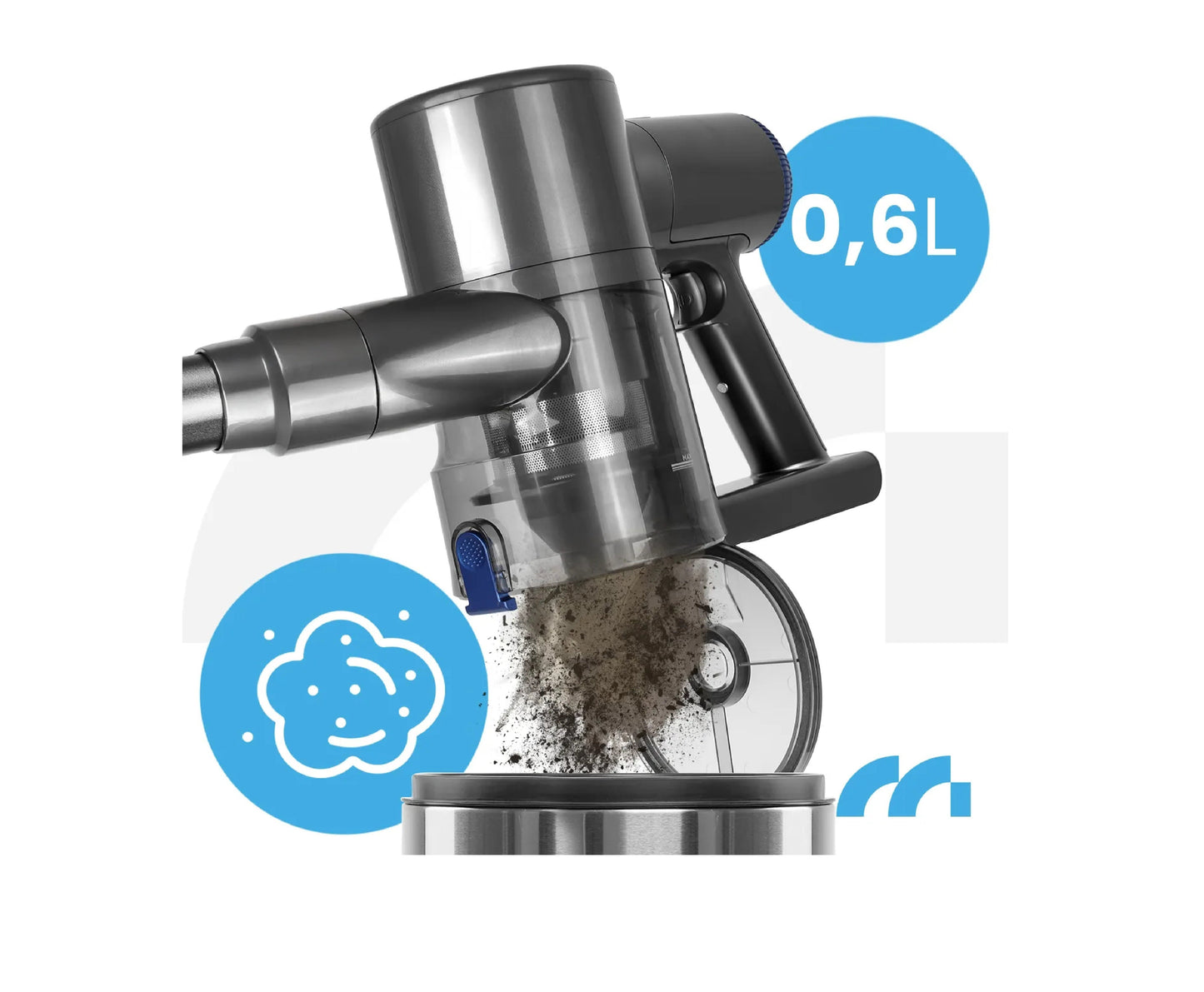 Aspirator vertical fara fir 3 in 1 Turbocyclone Pro3000, 400 W, MalTec 113797