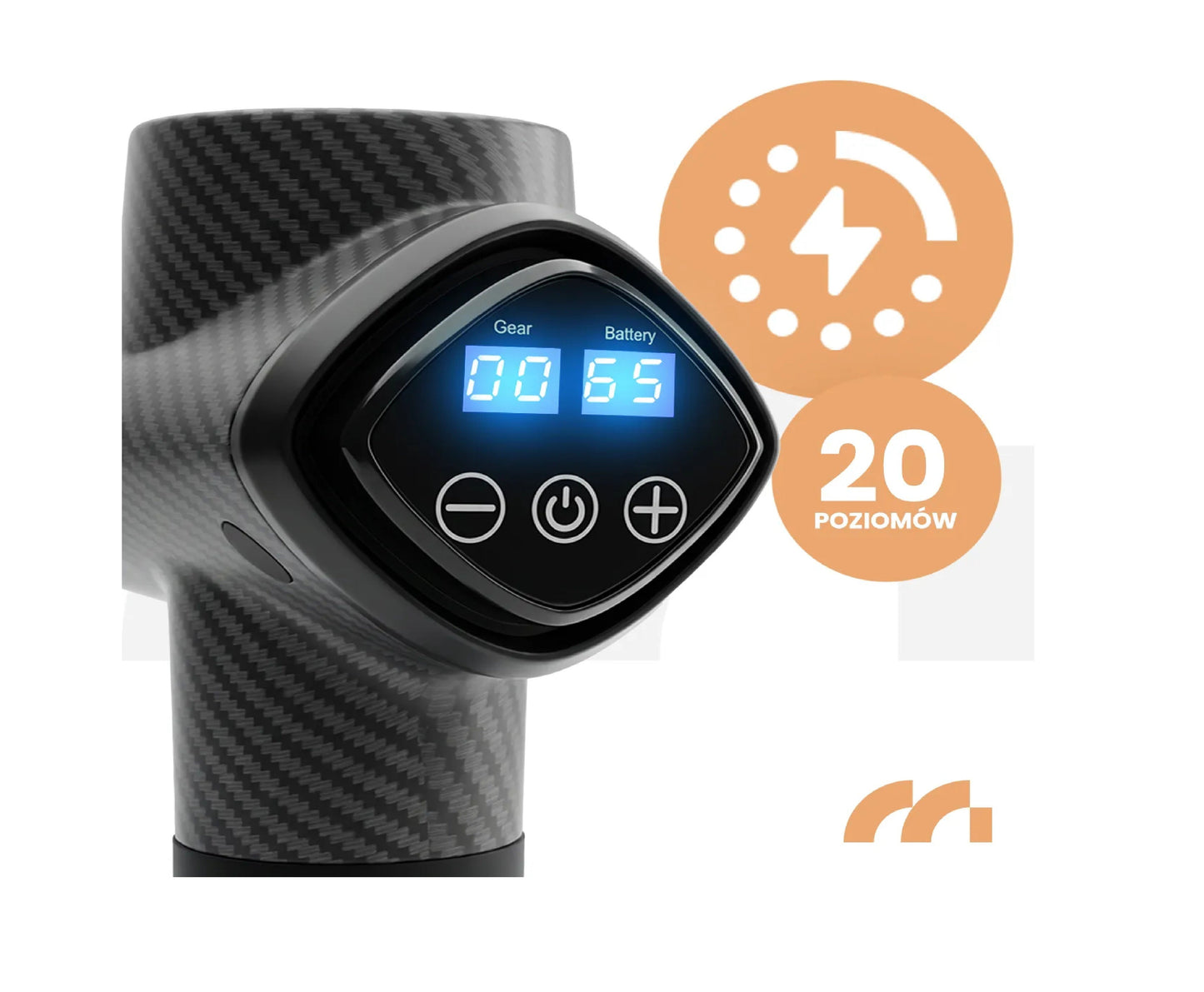 Pistol de masaj cu 10 capete interschimbabile, afisaj LCD, 20 viteze, MalTec 113858