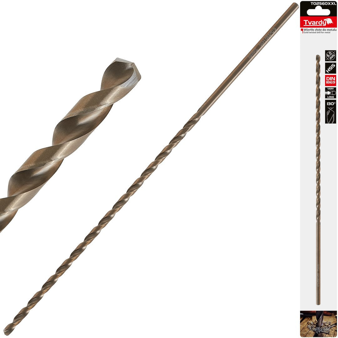 Burghiu HSS pentru metal 6 x 330 mm DIN1869, Tvardy T02560XXL