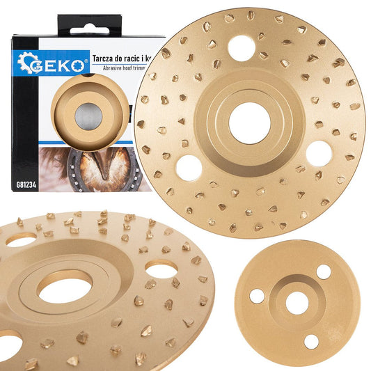 Disc abraziv pentru copite, 125 mm, granulatie medie, Geko G81234