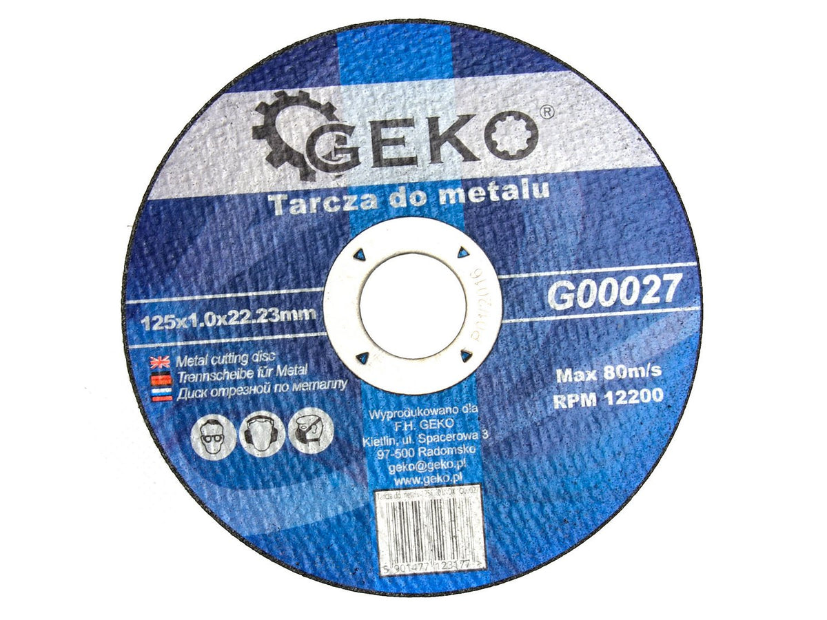 Disc de tăiere pentru metal, 125 x 1 mm, Geko G00027