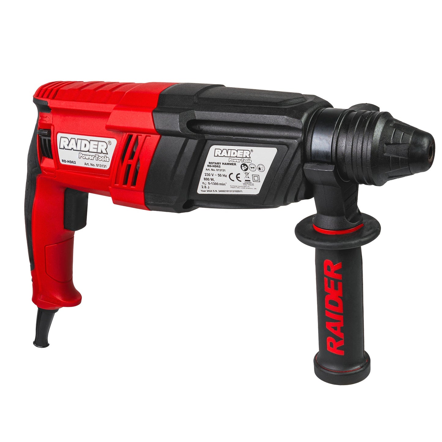 Ciocan rotopercutor RD-HD62, 800 W, 26 mm, 2.8 J, 4 functii, Raider 013131