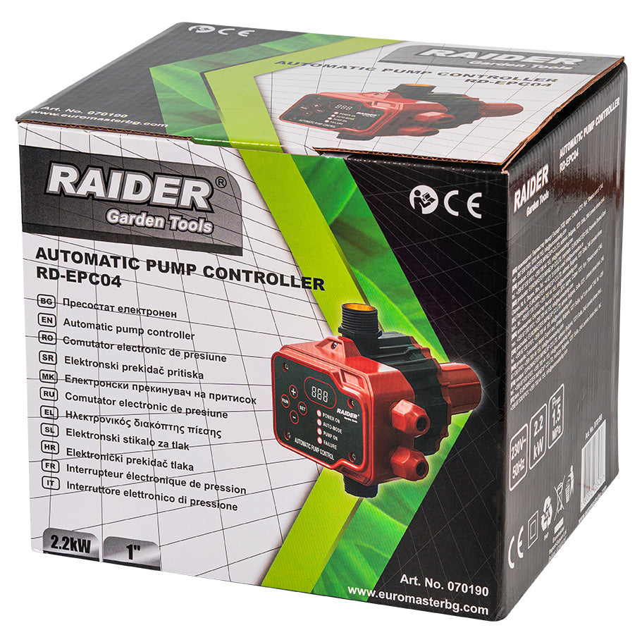 Unitate de control pompa RD-EPC04, 2.2 kW, 1", afisaj digital, max. 15 bar, Raider 070190