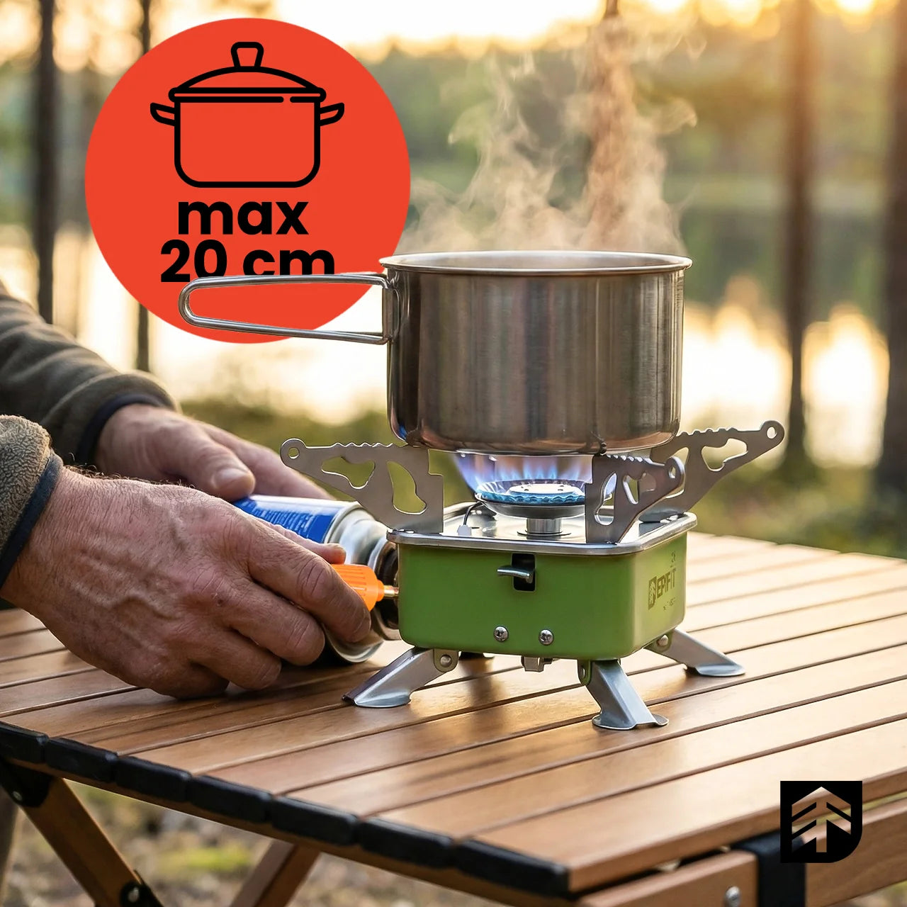 Aragaz pentru camping cu 1 arzator SPARK50, MalTec 114504
