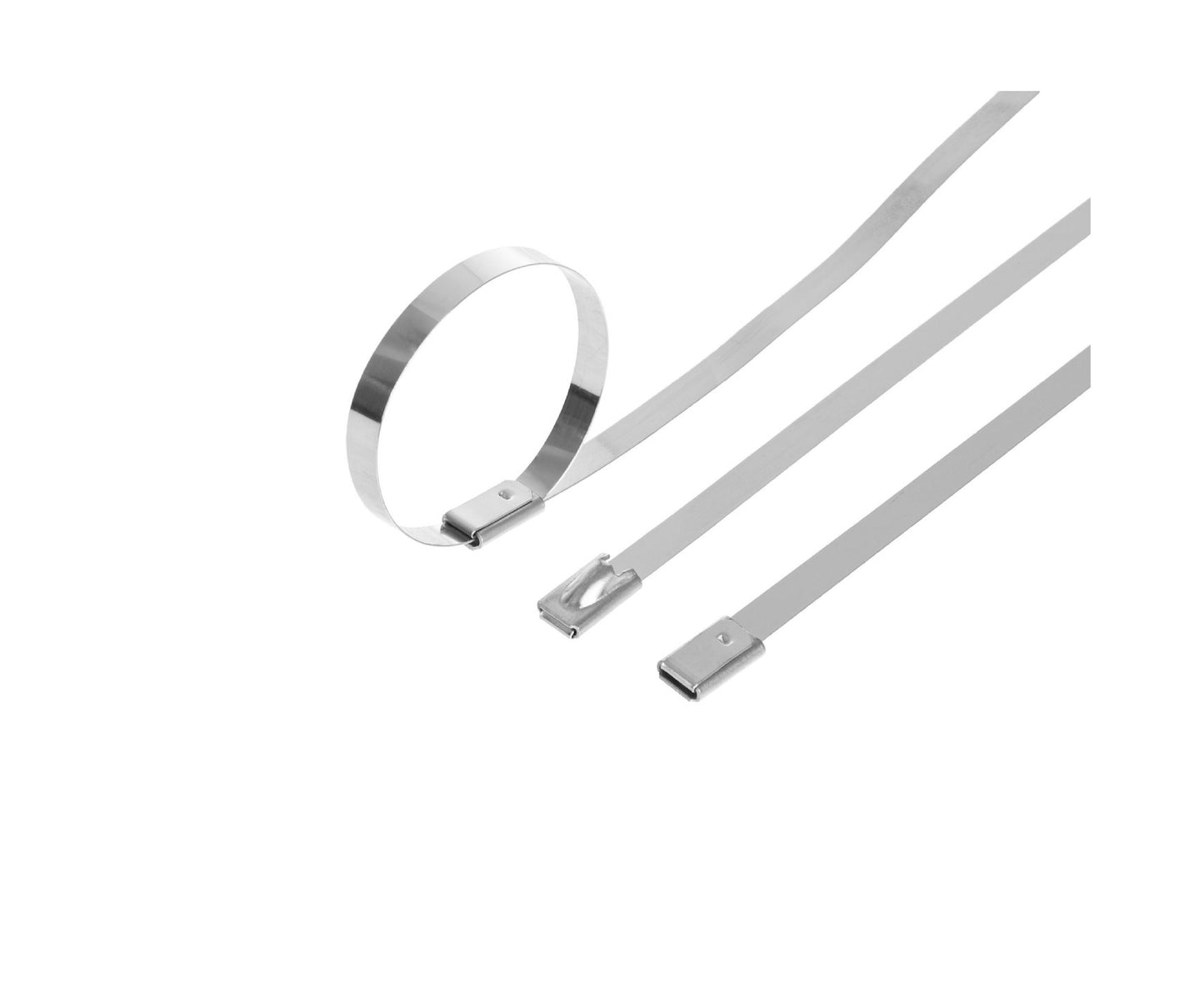 Set cleme din inox, 4,6x300mm, 100 bucati, Geko G17253