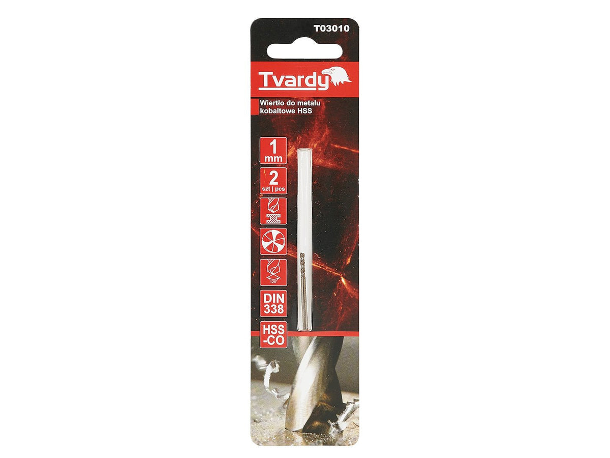 Burghiu HSS pentru metal, M35, 1 mm, Tvardy T03010