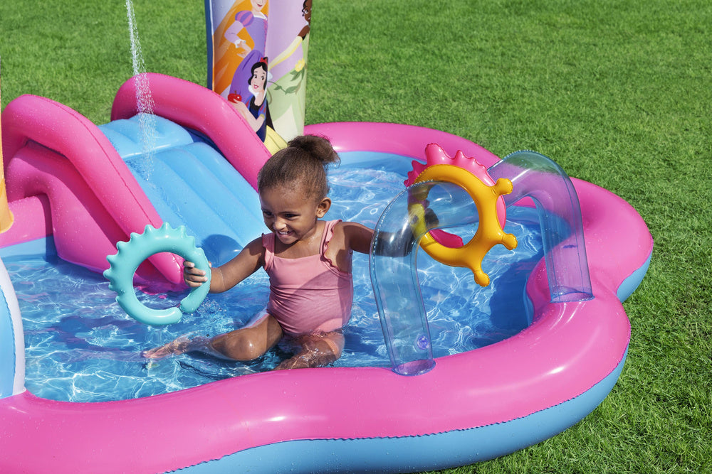 Loc de joaca gonflabil Bestway Disney Princess Enchanted Palace,  221 x 193 x 140 cm, 160 l, Lean  22597