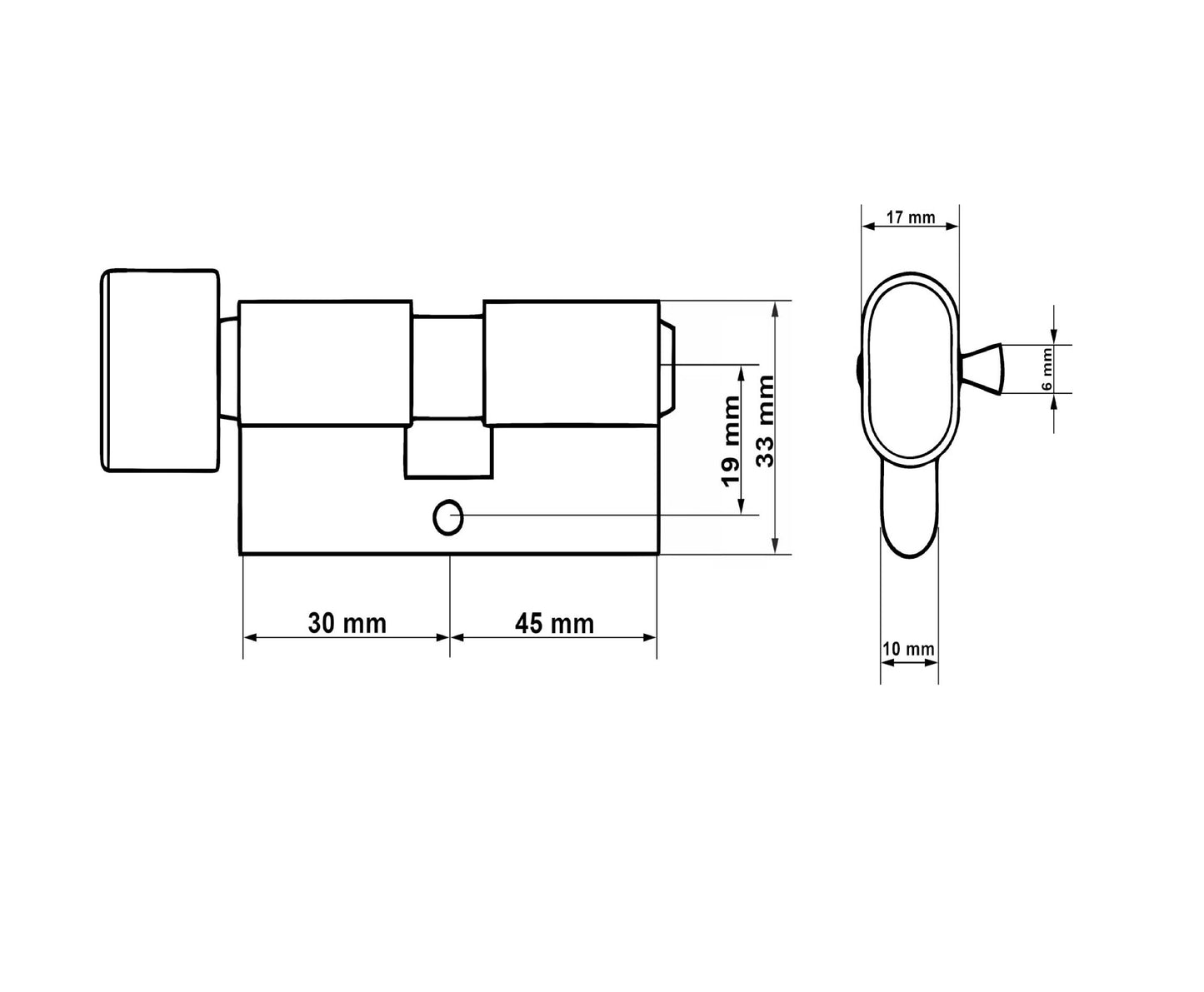 Butuc aluminiu Brass, 30g/45, Tvardy T01342