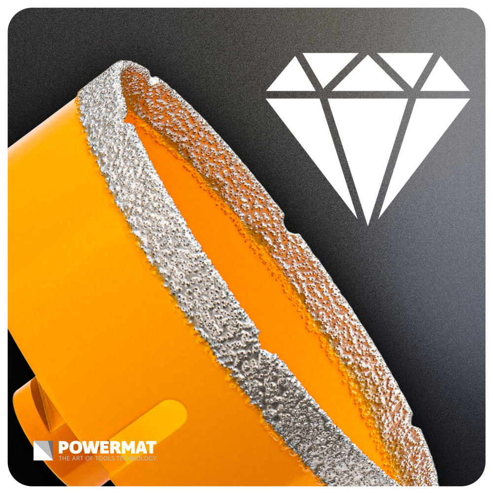 Carota diamantata pentru ceramica PM-DWK-110M14M, 110 mm, Powermat PM1581