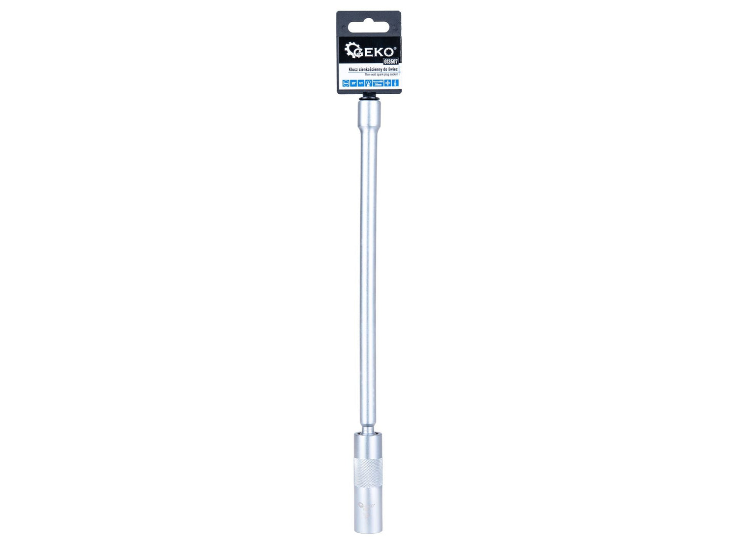 Cheie pentru bujii, 16 mm, 3 / 8", Cr-V, Geko G13507