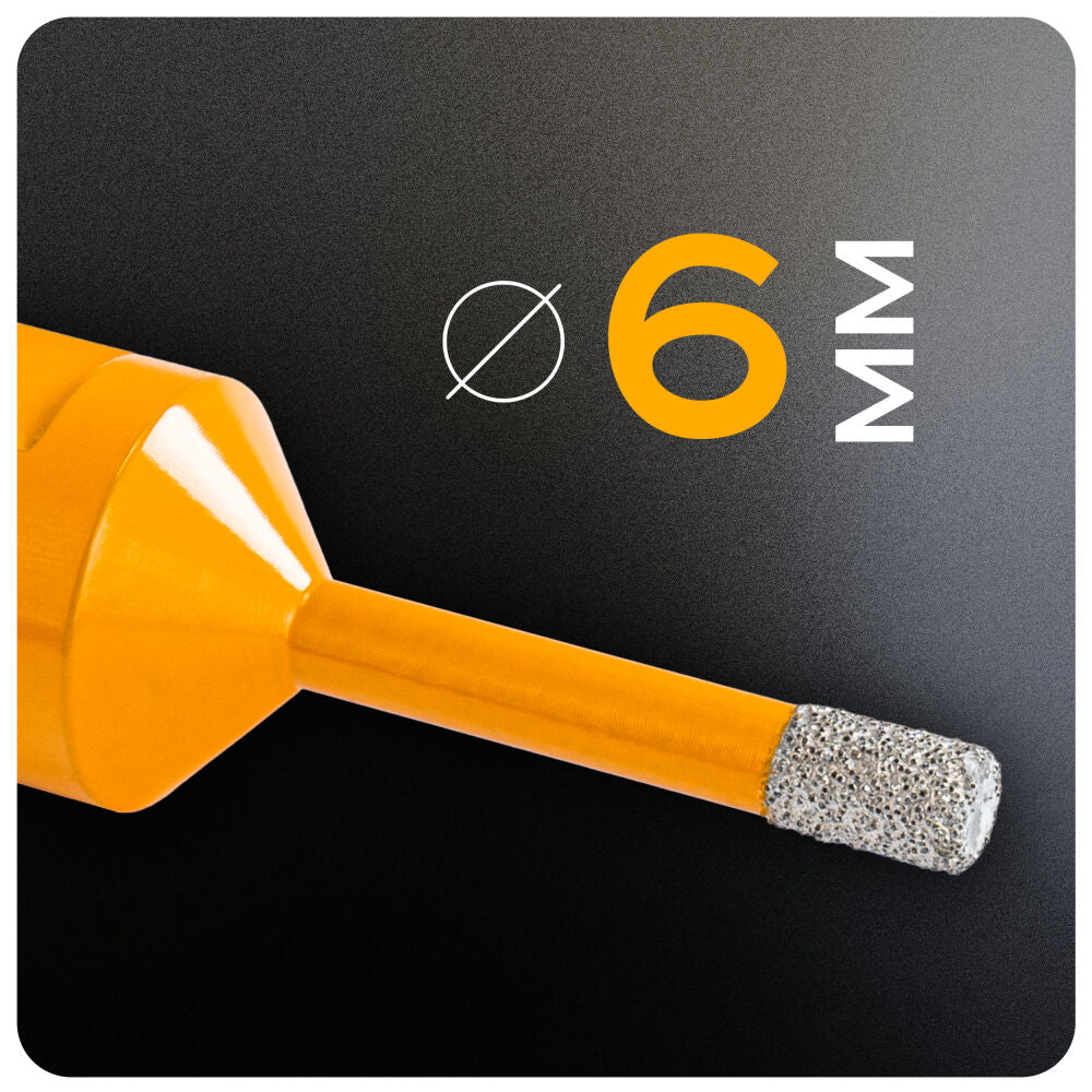 Carota diamantata pentru ceramica PM-DWK-6M14M, 6 mm, Powermat PM1566