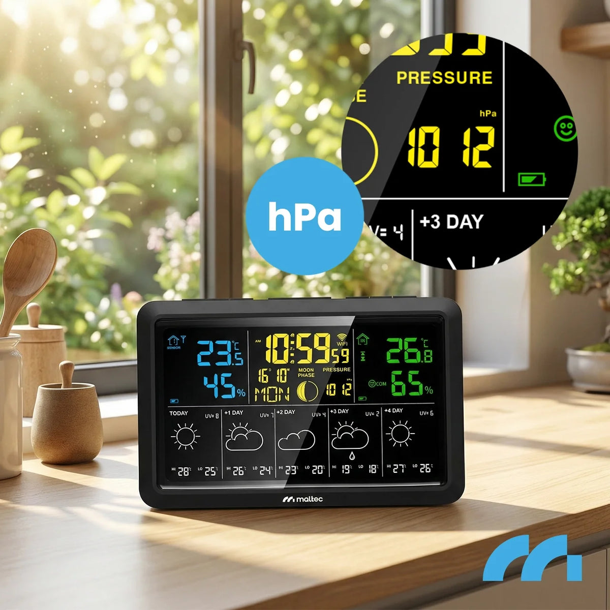 Statie meteo wireless Wi-Fi Daily5000M App, MalTec 114132