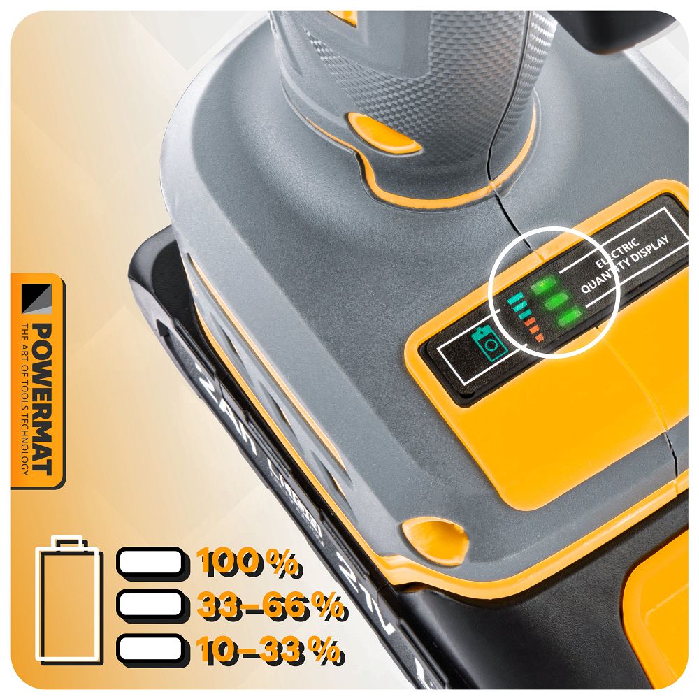 Masina de insurubat electrica cu acumulator PM-WA-21V-2M, 2 x 21 V, Powermat PM1411