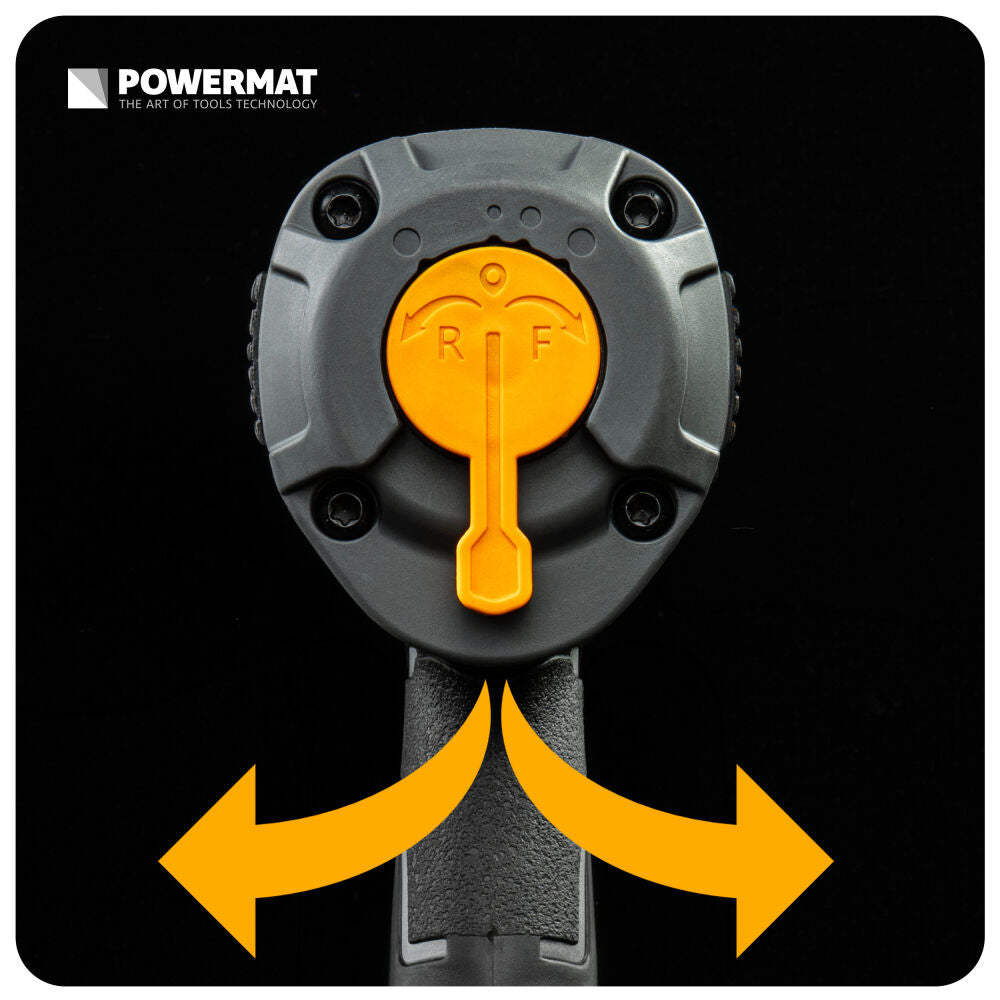 Cheie pneumatica PM-KPU-1560T, 1560 NM, 1/2", 8000 RPM,  MAX. 8 BAR, 115 L/MIN, Powermat PM1593