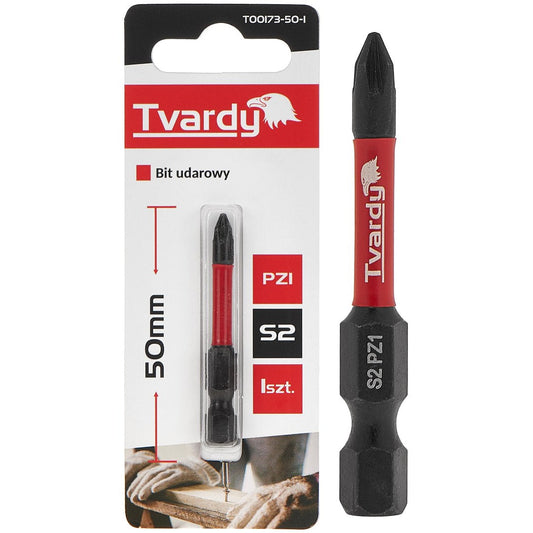 Bit de impact PZ1, 50 mm S2, Tvardy T00173-50-1