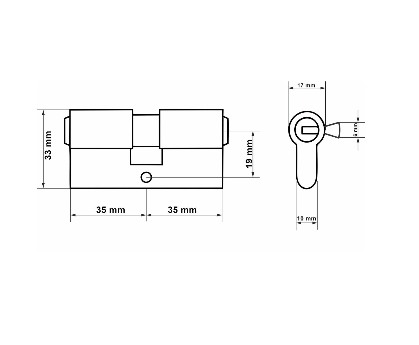 Butuc aluminiu, 35/35, Keltin K02676