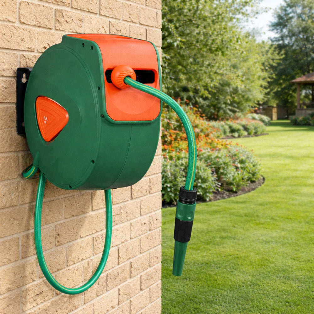 Furtun de gradina automat pe tambur, 20 m + 2 m, Lean 29266