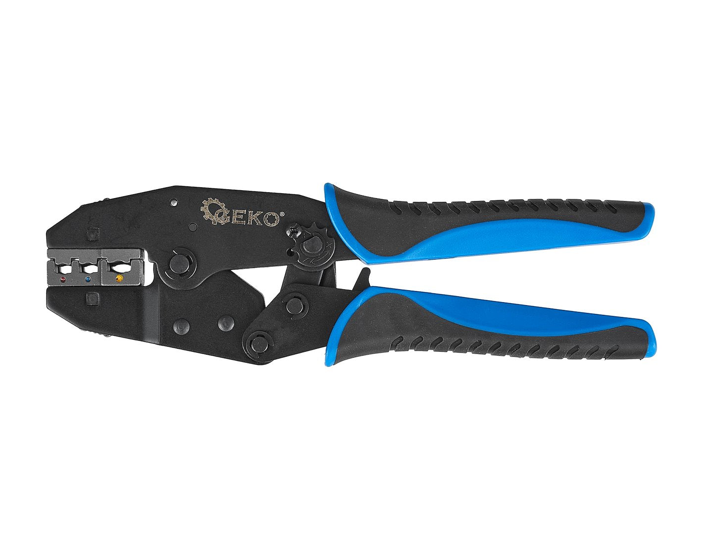 Cleste pentru sertizare mufe si conectori, set 5 matrite, Geko G01769