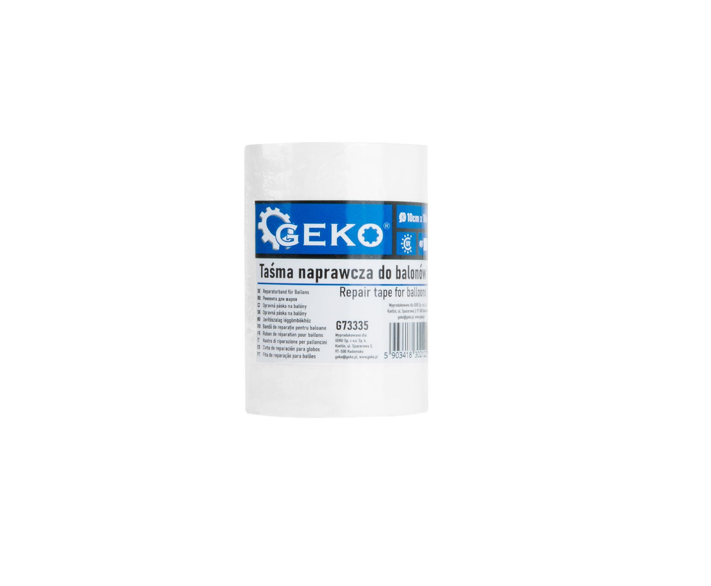 Banda adeziva UV pentru reparare silozuri, 10 cm x 10 m, alb, Geko G73335