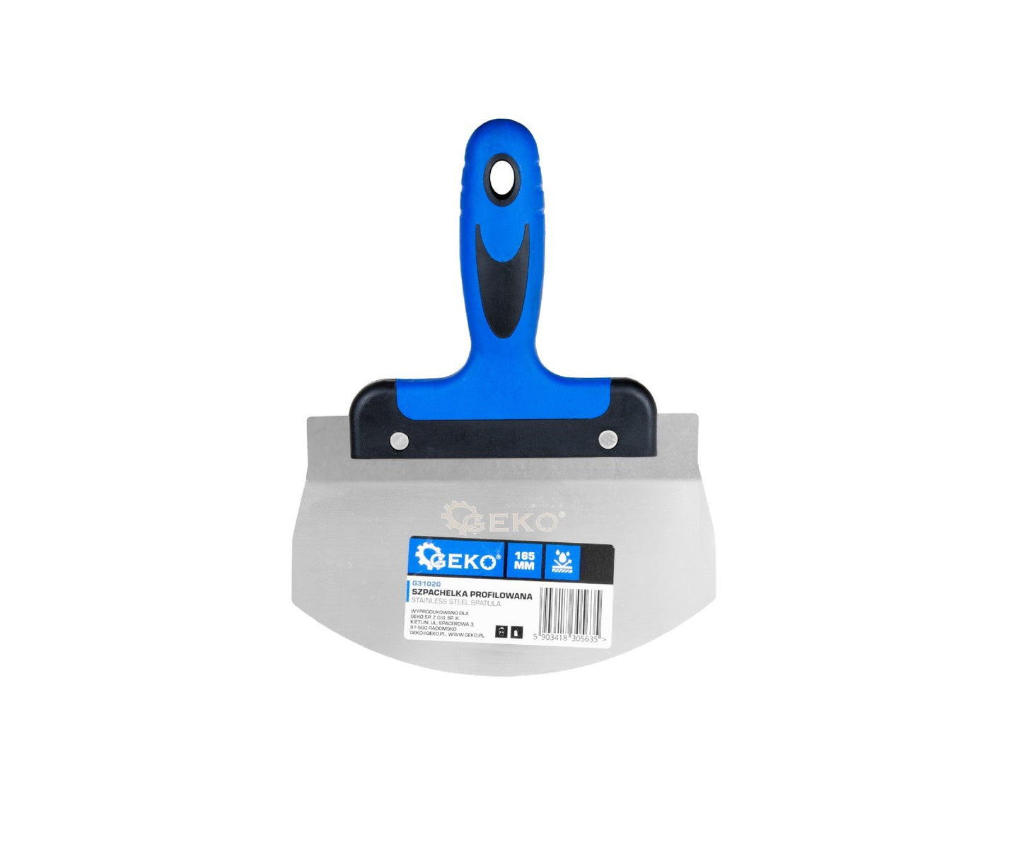 Spaclu profilat din inox, 165 mm, Geko G31020