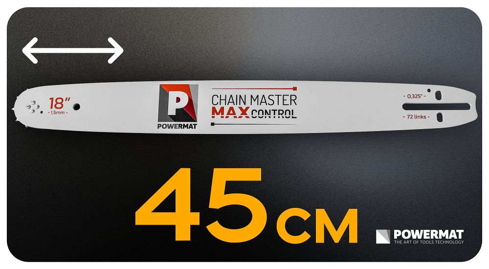 Lama ghidaj fierastrau cu 2 lanturi PM-PR-18.72.2M, Powermat PM1541