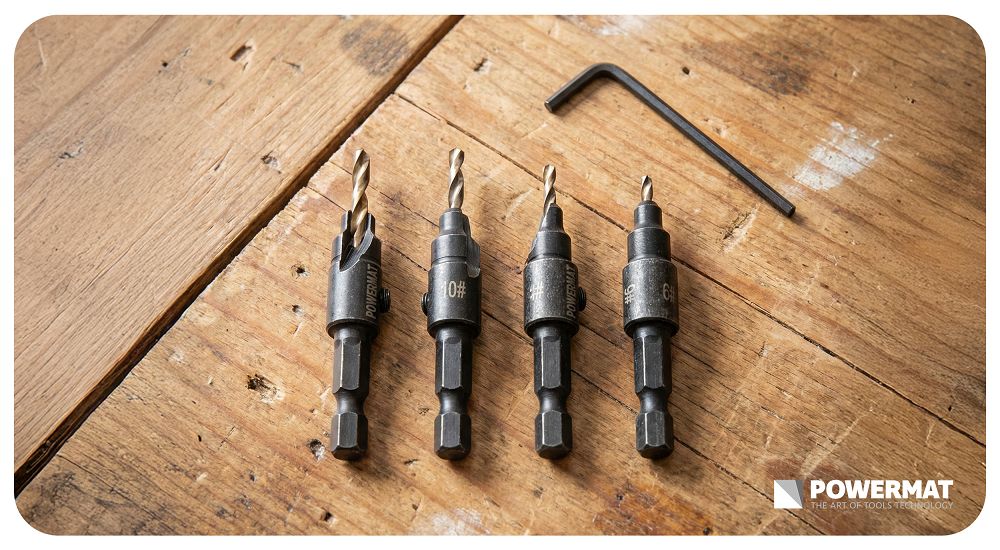 Set burghie pentru lemn PM-ZWZP-4TN, 5 bucati, Powermat PM1459