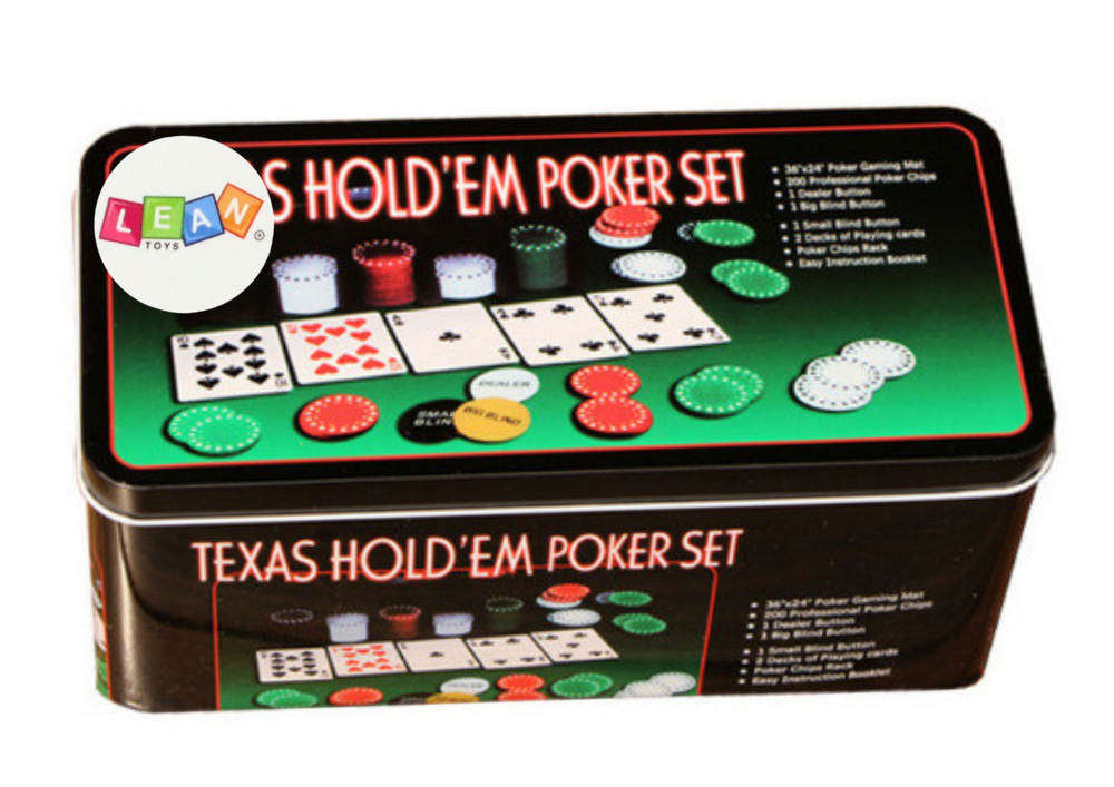 Set de joc Poker, 2 pachete de carti, jetoane si tabla de joc, Lean 20164