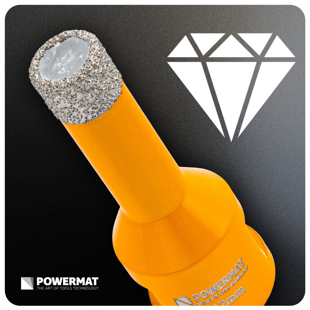 Carota diamantata pentru ceramica PM-DWK-12M14M, 12 mm, Powermat PM1569