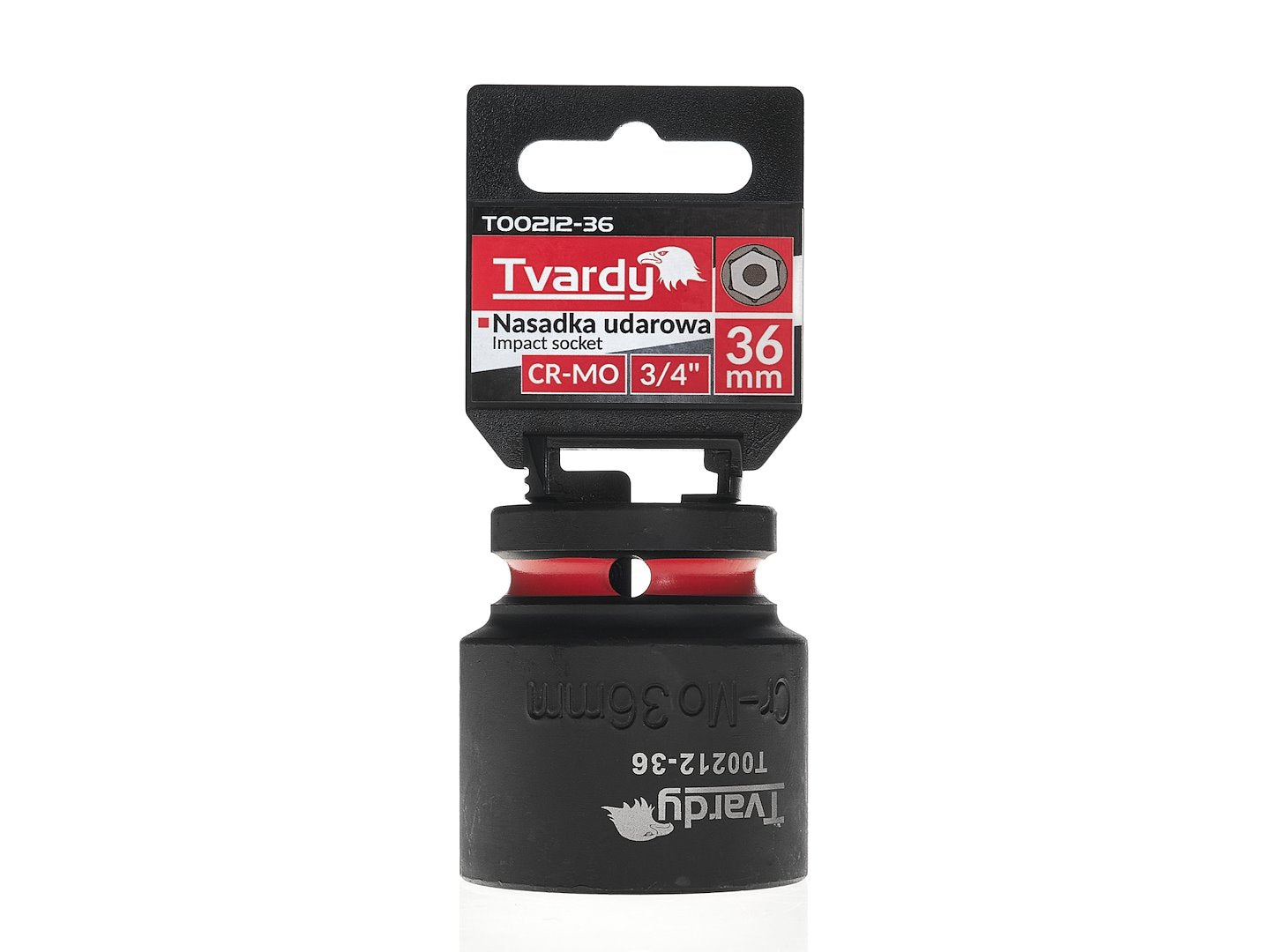 Cheie tubulara de impact in 6 puncte 3 / 4", 36 mm, Cr-Mo, Tvardy T00212-36