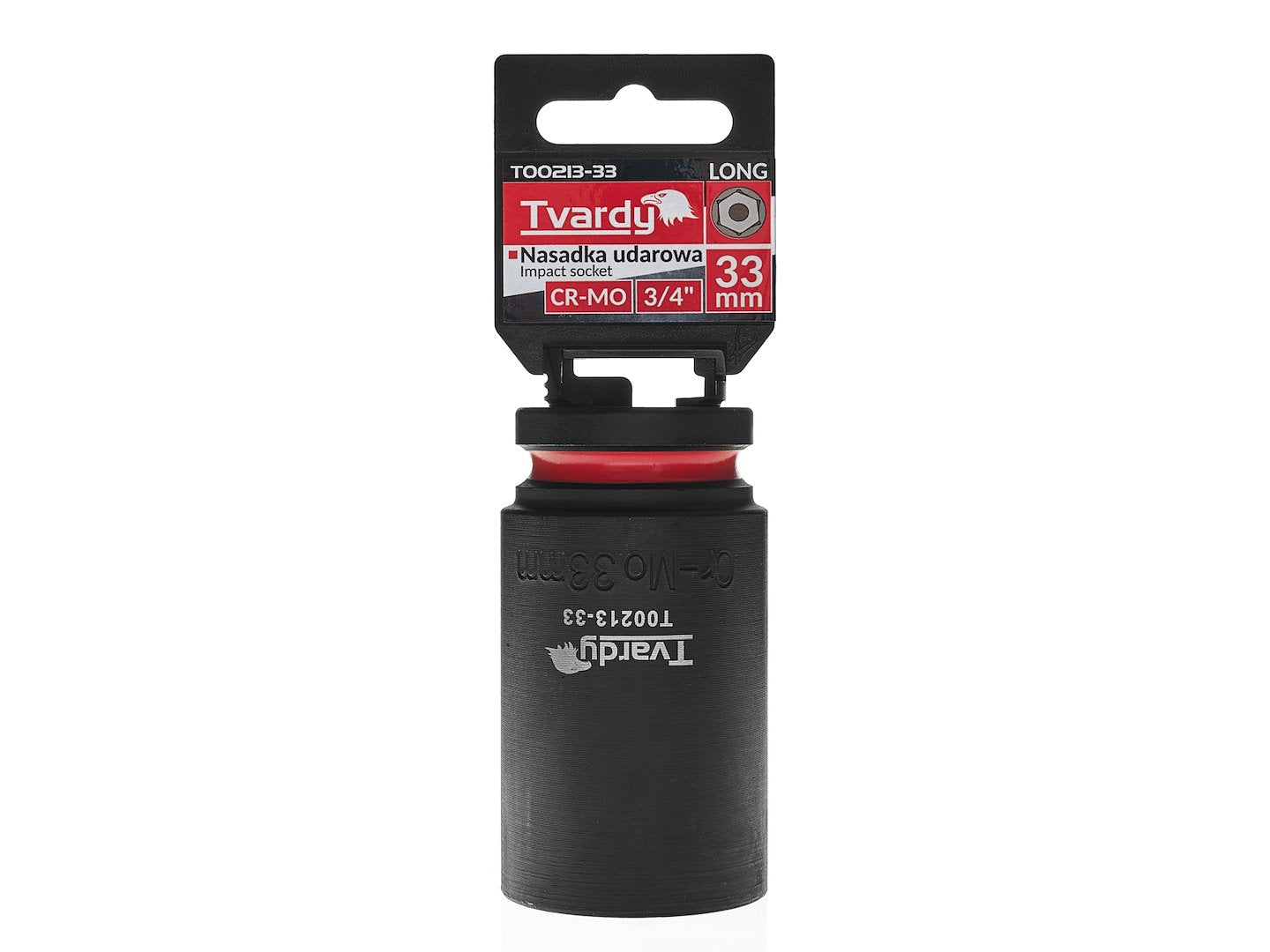 Cheie tubulara de impact in 6 puncte 3 / 4", 33 mm, Cr-Mo, Tvardy T00213-33