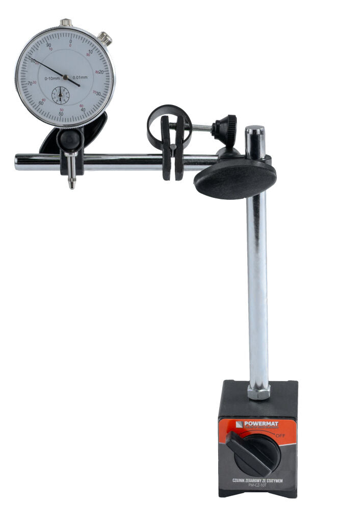 Set ceas comparator cu suport magnetic PM-CZ-10T, 0-10 mm, Powermat PM1521