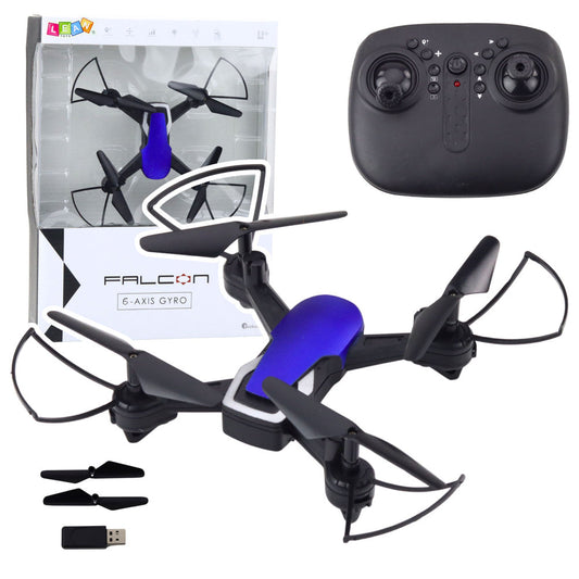Giroscop cu 6 axe pentru drona, lumini LED, rotatie la 360°, albastru, Lean 23087