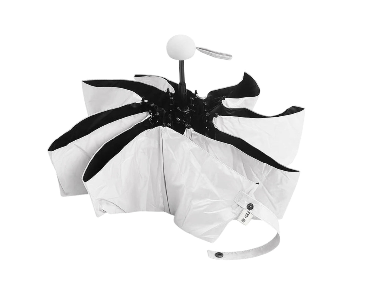 Umbrela pliabila cu protectie UV UPF50+, 90 cm, husa gri, Lean 27700