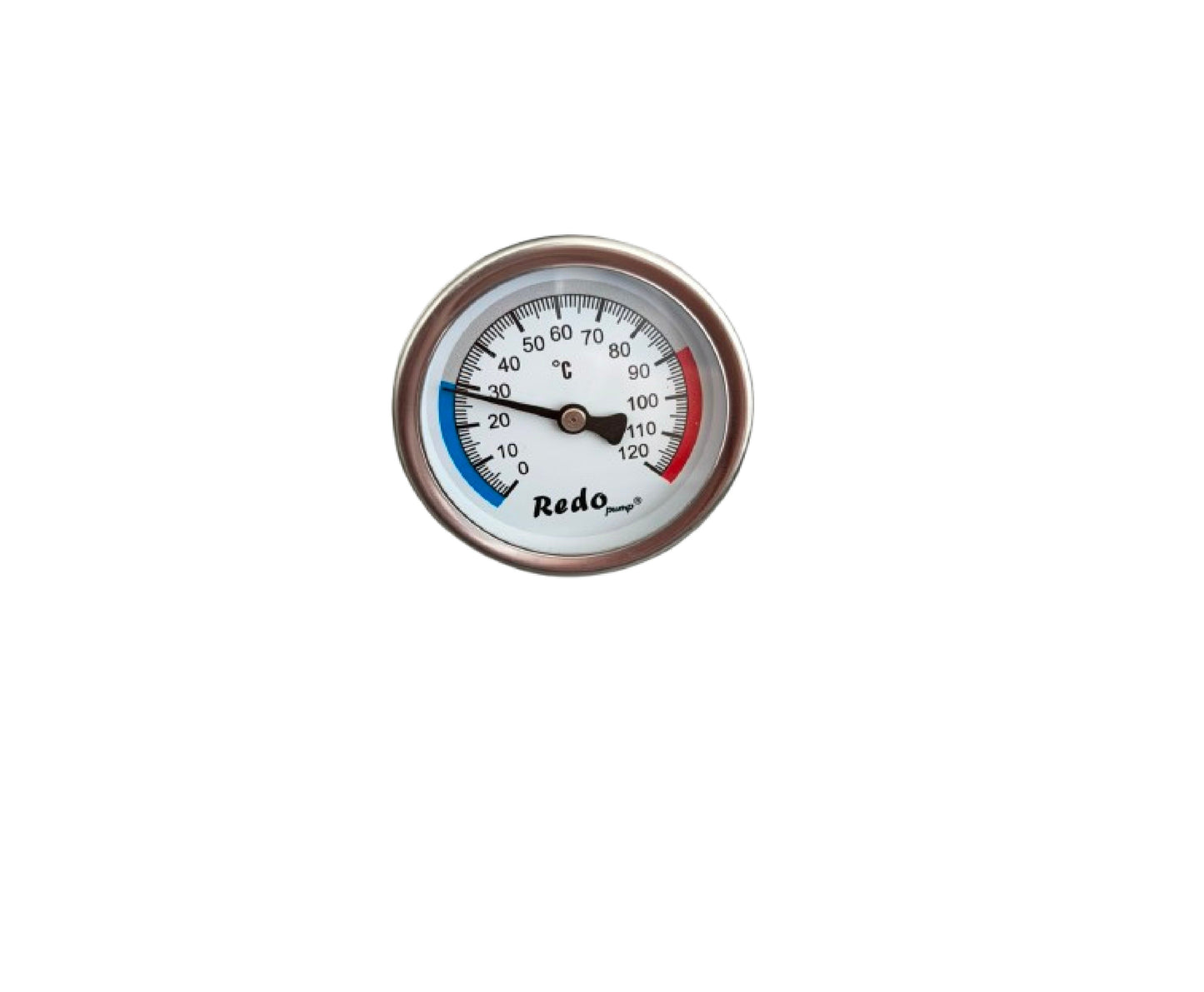 Termometru cu teaca pentru instalatii termice, 0-120°C, lungime teaca 100 mm, Influent RM0010