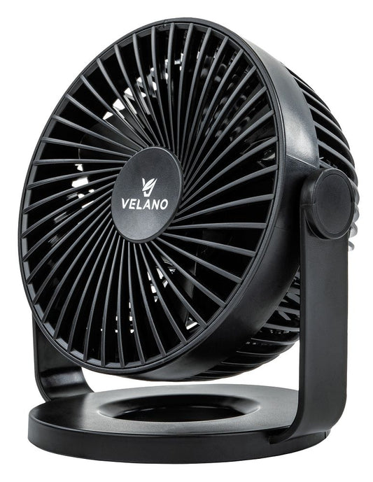 Ventilator de birou cu baterii Velano, negru, 1200 mAh, Powermat VELWEBS0011