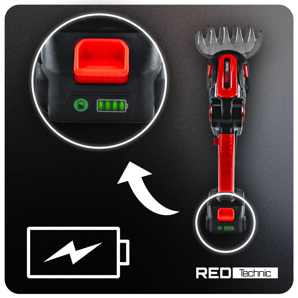 Foarfeca electrica pe acumulator pentru tuns iarba / arbusti, 21 V, Red Technic RTANTK0171