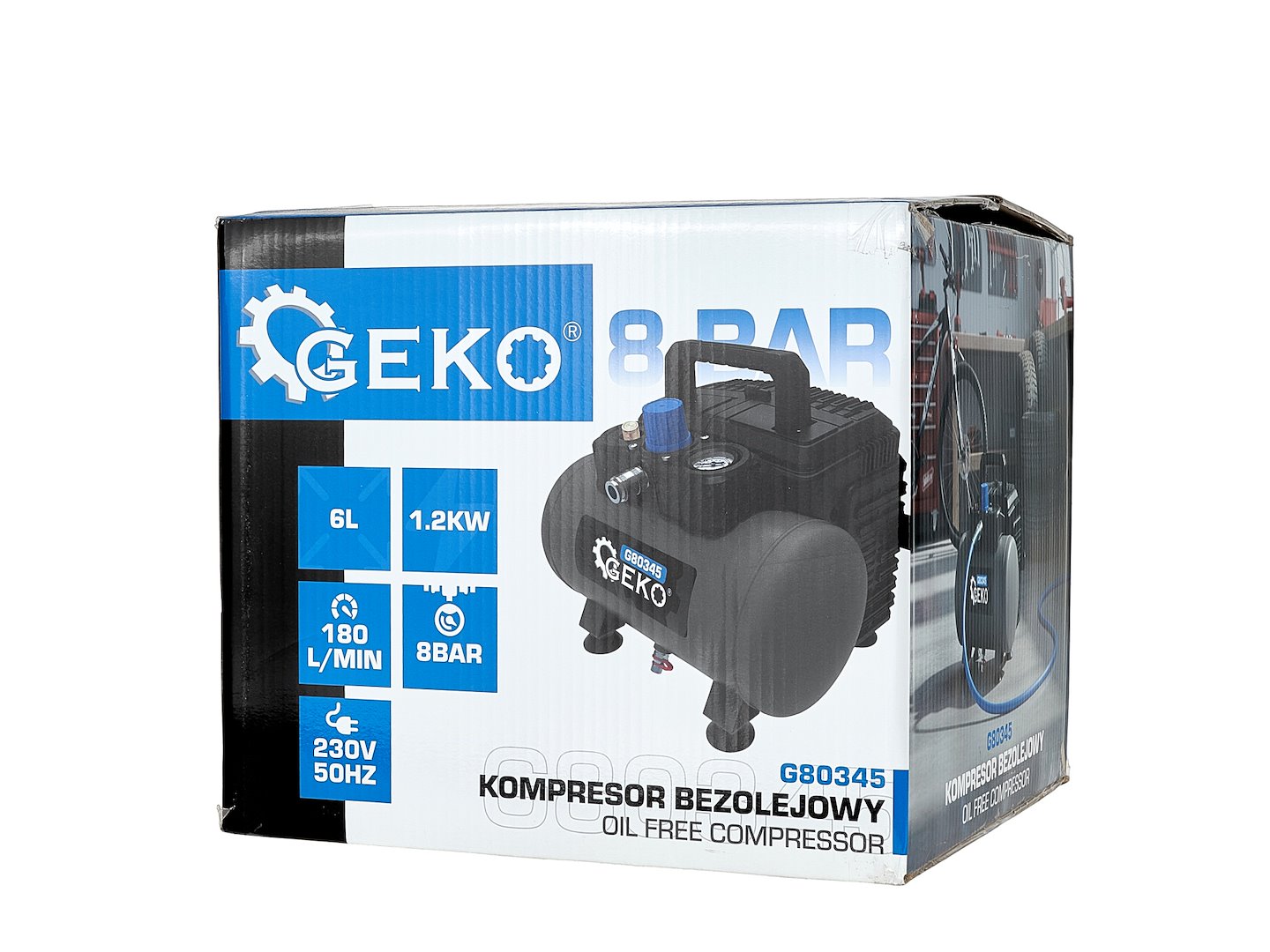 Compresor de aer, 6 l, 8 bar, Geko G80345