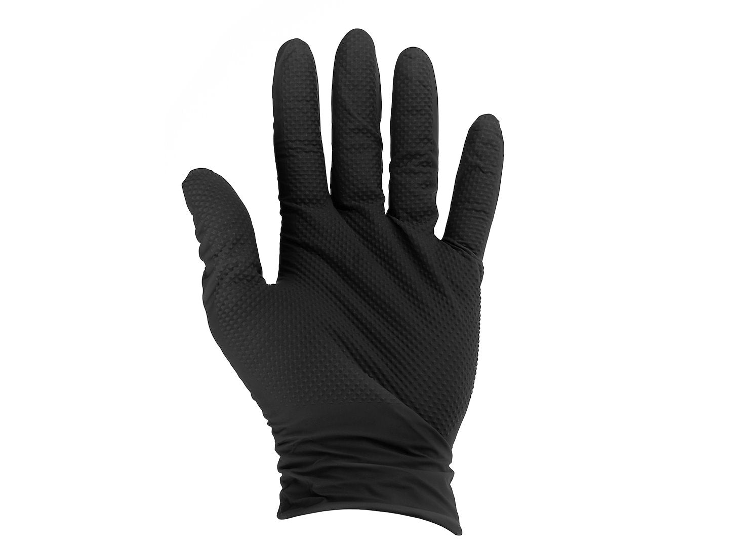 Manusi de protectie din nitril Solid Grip, marimea M, negru, 50 bucati, Geko G75200-M
