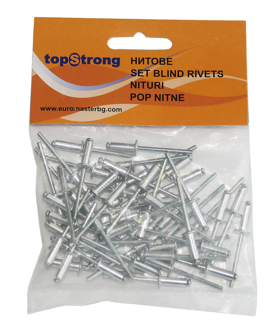 Set pop-nituri 4 x 10 mm 50 bucati, Topstrong 511136