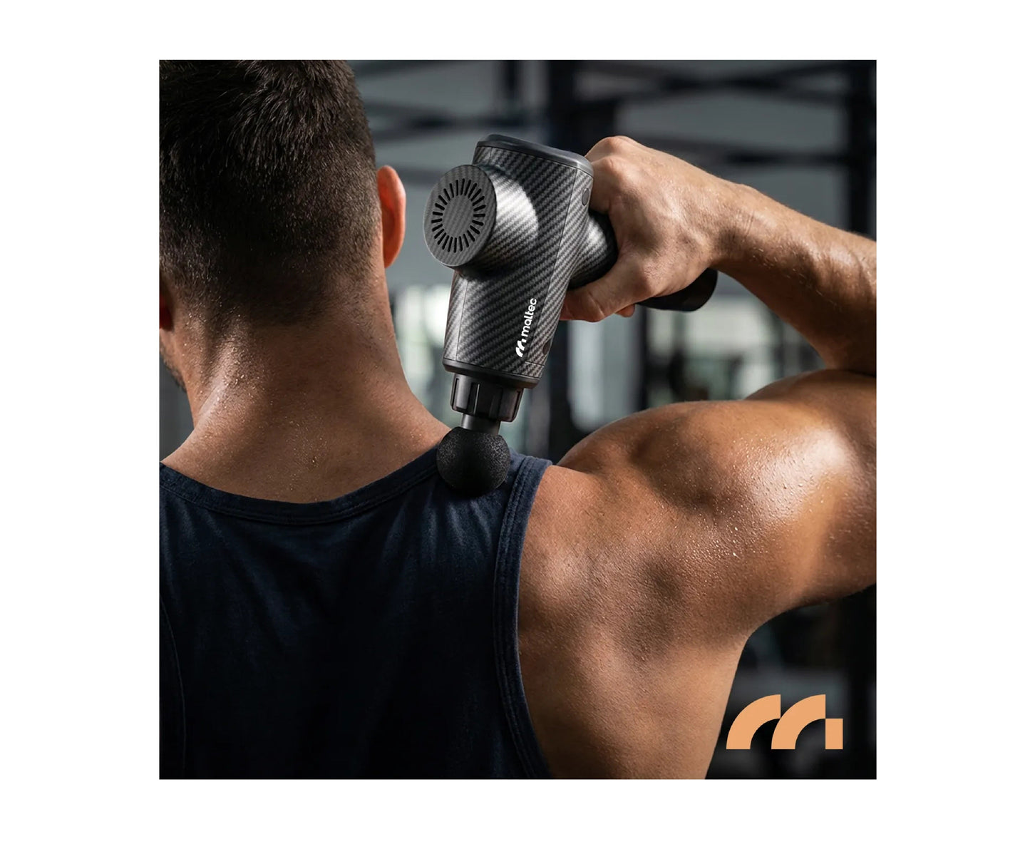 Pistol de masaj cu 10 capete interschimbabile, afisaj LCD, 20 viteze, MalTec 113858